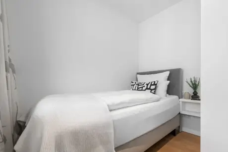 Gemütliches Einzelzimmer im Hotel Stadt Hamburg mit modernem Design.